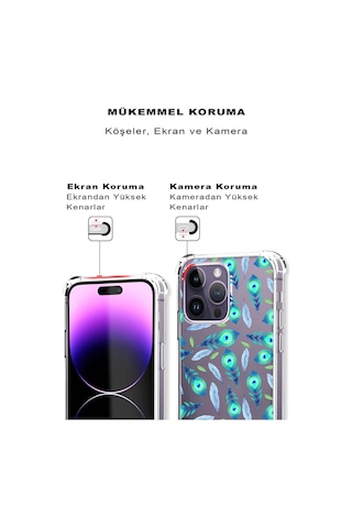Samsung Galaxy A26 İle Uyumlu Nazar Boncuğu 3 Baskılı Şeffaf Köşe Korumalı Antişok Kılıf