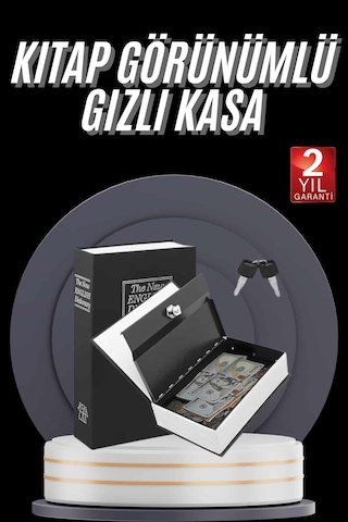 Gizli Kasa Kilitli Sözlük Görünümlü 18cm Gizli Kasa Büyük Boy Anahtarlı 00360942