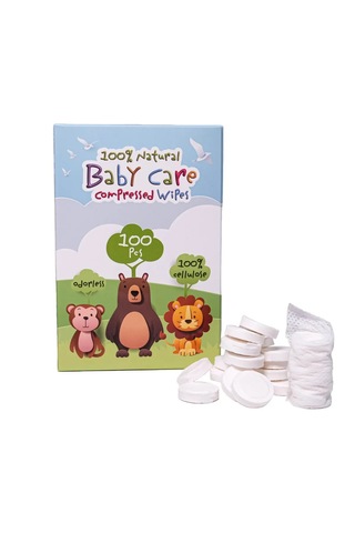 Bebekler İçin Sıkıştırılmış Tablet Mendili 100 Adet Ve Temizlik H