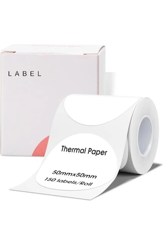 Zuidid 50 X 50 Mm Lamine Termal Etiket Oval 150 Adet - Phomemo
