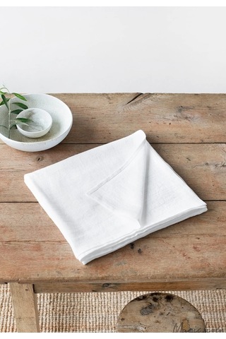 Wellstil Premium Keten Runner 40 x 150 Beyaz