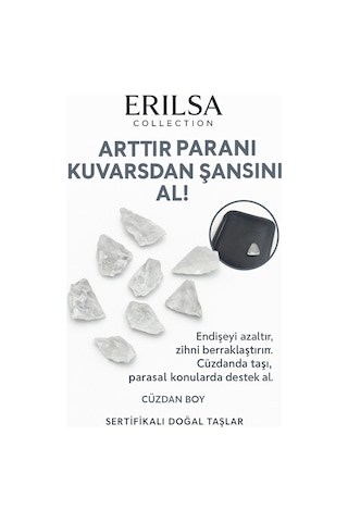 Sertifikalı Ham Cüzdan Boy Kristal Kuvars Taşı Kütle - Günlük Arınma Ve Enerji Temizliği Taşı