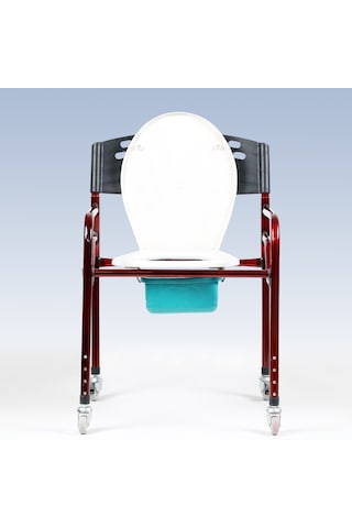 Pelitmed Tekerlekli Yükseklik Ayarlı  Hasta Tuvalet  Sandalyesi