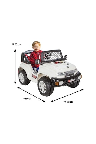 Pilsan Panther 12v Uzaktan Kumandalı Akülü Araba 05118 Beyaz Pant