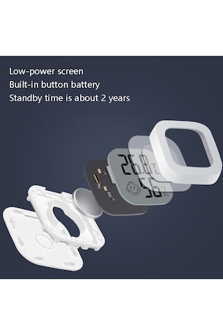 Sones Sıcaklık Ve Nem Ölçer Bebek Odası Sıcaklık Ölçer Beyaz