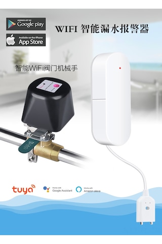 Lemestar Akıllı Wifi Su Vanası, Alexa Ve Google Asistan Uyumlu, İos/android Uygulama İle Ses Kontrolü Ve Uzaktan Yönetim