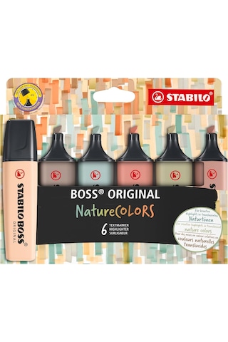 Stabılo Boss Orıgınal Naturecolors - Fosforlu Kalem - 6'li Paket - Çeşitli Renkler Genel