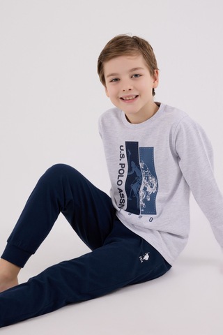 U.S. Polo Assn. U.s. Polo Assn Erkek Çocuk Gri Pijama Takımı Us2206-c-v1