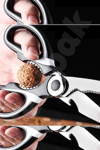 Mutfak Makası - Çok Fonksiyonel Ekstra Keskin - Ceviz Kıracağı -