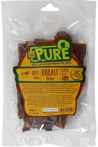 Delibon Pure Köpek için Dana Kurutulmuş Meme 100 G