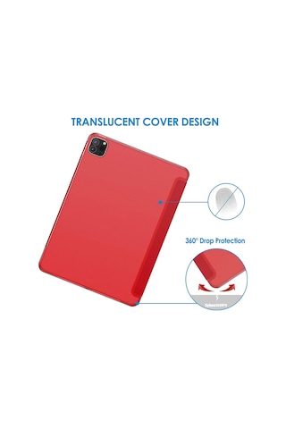 Apple Uyumlu iPad Pro 4. Nesil M2 2022 11 Inç Tablet Flip Smart Standlı Akıllı Kılıf Smart Cover Kılıf