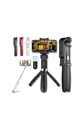 Selfie Stick L01 Bluetooth Kumandalı Selfie Çubuğu Tripod Monopod 5468 Klasik