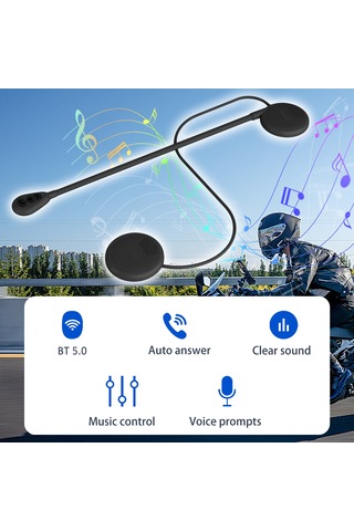 Tenfowee Motorsiklet Kaskı İçin Bluetooth 5.0 Kulaklık - Sesli Komut, Müzik Kontrolü Ve Kablosuz Konuşma