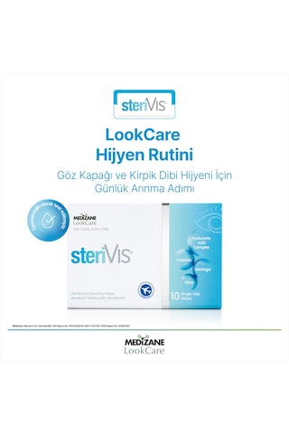 Medizane Lookcare Sterivıs Hassas Göz Temizleme Mendili 10lu