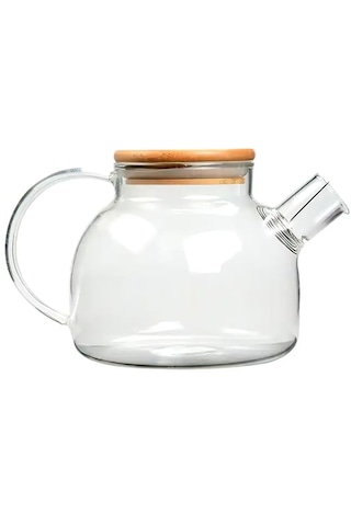 Bambu Kapaklı Borosilikat Cam Demlik 1000ml Royaleks-cm-2000 Asorti