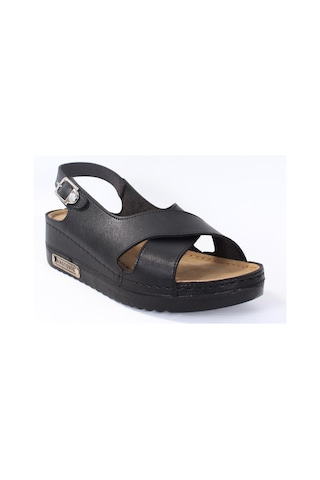 Dagoster Dza37-3031 Siyah Günlük Ortopedik Kadın Sandalet 001