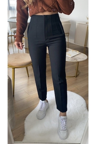 Lavajeans Kadın Siyah Yüksek Bel Pensli Kumaş Pantolon Siyah