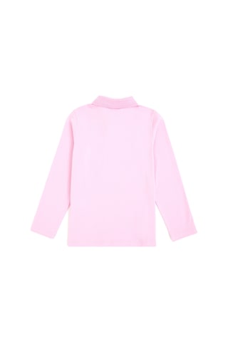 U.S. Polo Assn. Kız Çocuk Pembe Polo Yaka Basic Sweatshirt 50296377-VR041