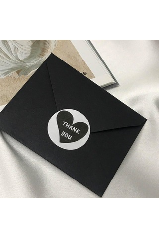 Siyah Küçük Mesaj Zarfı 7x9 Cm Mini Tebrik Kartı Ve Teşekkür Notu Zarfı Düğün, Nişan, Doğum Günü - 10 A