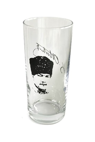 Atatürk Silüet Ve İmza Rakı Bardağı 6 Adet Cam Rakı Bardakları