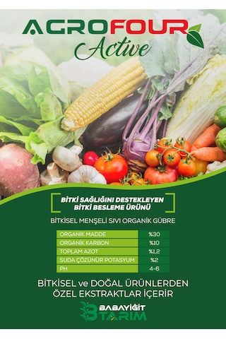Agrofour Active Sıvı Bitki Gübresi 5 Lt