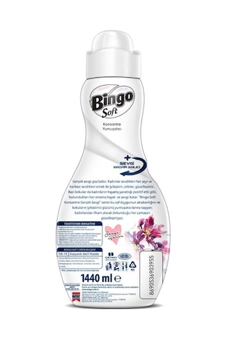 Bingo Soft Konsantre Çamaşır Yumuşatıcısı Manolya Bahçesi 6 x 1440 ML
