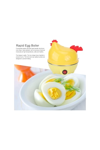 Çok Fonksiyonlu Tavuk Şekli Hızlı Yumurta Kazanı 7 Yumurta Kapasitesi Otomatik Kapat Mini Kahvaltı Makinesi Elektrik Yumurt