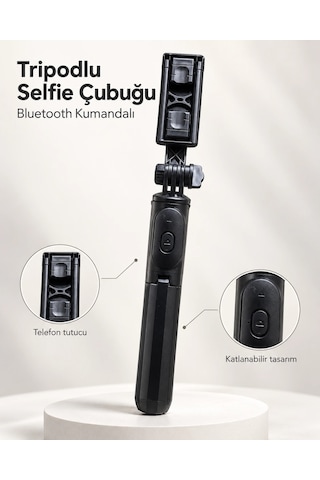 Mey İthalat Fotoğraf Ve Video Çekimleri İçin Kablosuz Kumandalı Telefon Selfie Çubuğu