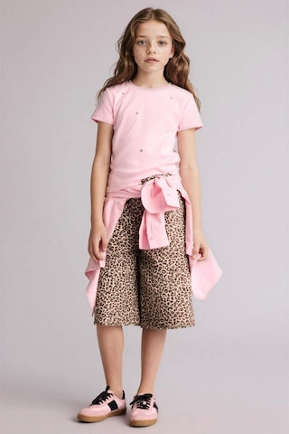 Defacto Leopar Desenli Gabardin Şort Kız Çocuk H6053a826smbg276 Bej-bg276