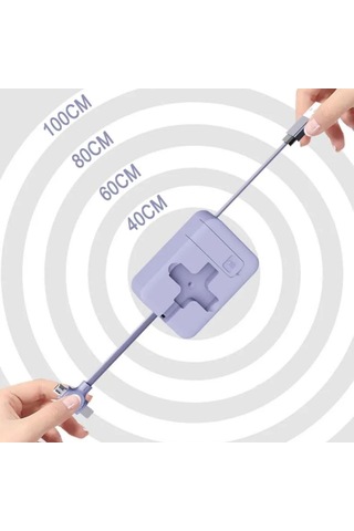 Buffer Cep Tipi 3'ü 1 Arada Usb Şarj Kablosu