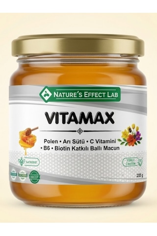 Vitamax Polen Arı Sütü C Vitamini B6 Ve Biotin Katkılı Ballı Macun 255 Gr