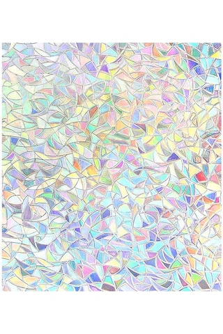 Homyl Gökkuşağı Pencere Gizlilik Film Rulosu 3d Statik 45x200cm