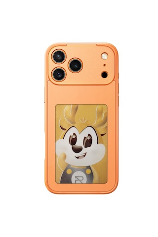 İphone 17 Pro Max Dört Renkli E-mürekkep Ekran Telefon Kılıfı - Turuncu Turuncu