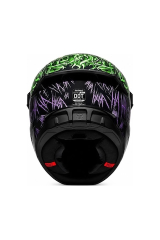 Ruroc Atlas 4.0 The Joker Kapalı Motosiklet Kaskı, Aurora Blue Vizör Dot Sertifika Çok Renkli