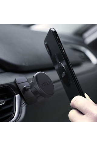 Aukey Hd-c13-bk Güçlü Yapışkan Ve Mıknatıslı Araç İçi Telefon Tutucu - Siyah