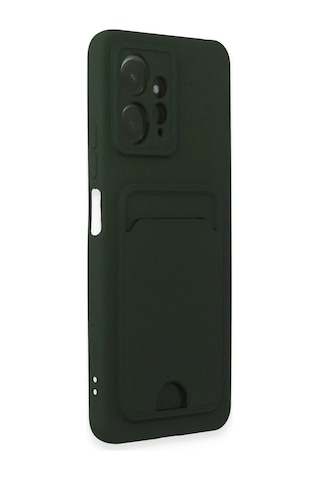 Uray Store Xiaomi Redmi Note 12 4g Kılıf Kelvin Kartvizitli Silikon - Koyu Yeşil