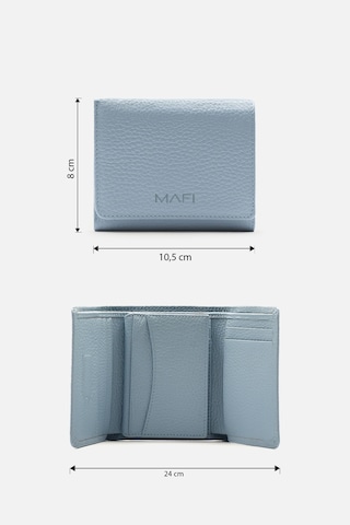 Mafi Magnetic Hakiki Deri Mıknatıslı Unisex Cüzdan Zarif Ve Güvenli Tasarım Buz Mavi