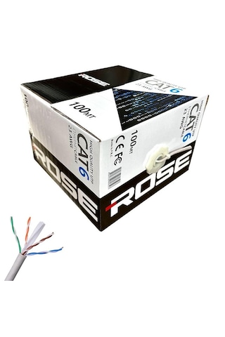 Cat6 Kablo 100mt Utp 23 Awg Rose C-6/100m Cat6 Kablo 100mt Utp 23 Awg Rose C-6/100m