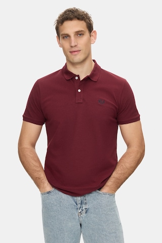 Ucla Lakes Bordo Polo Yaka Nakışlı %100 Pamuk Standard Fit Erkek Tshirt