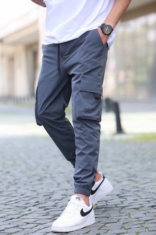 Madmext Füme Kargo Cep Erkek Jogger Pantolon 5461 Füme