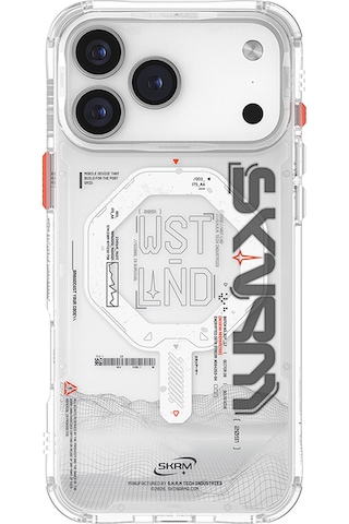 Apple Uyumlu iPhone 17 Pro Max Kılıf M-safe Yazı Desenli Airbag Tasarımlı Skinarma Sonix Kapak Şeffaf Şeffaf