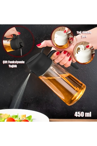 Porsima Alk-3159 2 Li Çok Amaçlı Cam Sprey Şişe Yağlık Yağdanlık