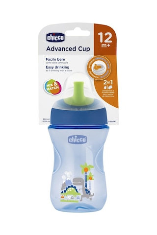 Chicco Pipetli Eğitim Bardağı Erkek 12+ Ay Mavi