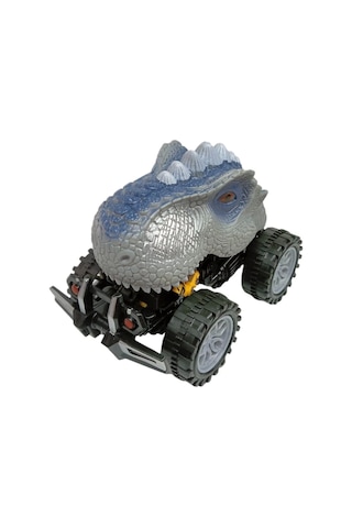 Sürtmeli Dinazor Robota Dönüşen Araba 14 Cm - Gri Lisinya Çok Renkli