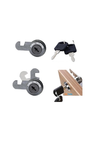Zhltools Dolap Çekmece Kilidi Mandallı Çekmece Kilidi 2 Anahtarlı Mobilya Dolap Kilit