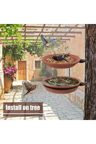 Pazly Spot İkinci Saç Patlayıcı Açık Kuş Yemliği, 2 Disk Ve 2 Braket, Ağaca Asılabilir, Sinek Kuşu Yemliği
