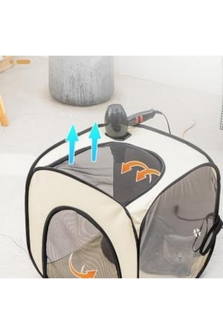 Pet Taşınabilir Katlanabilir Kedi Playpen Cates Kennel Oxford Bezi Pet Çıkarılabilir Fermuar Üst Gölge Kapak Kapalı Dış Mekan Kullanımı Taşıyıcılar Ve Amp Bebek Arabası