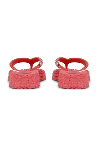 Ilse Jacobsen Raspberry Cheerful15 - Pembe Platformlu Parmak Arası Terlik-8003 Pembe