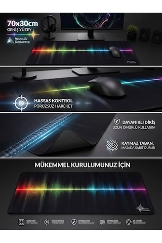 Desenli Oyuncu Mouse Pad Kaymaz Taban 70x30 002