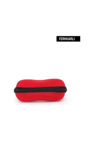 Fermuarlı Gözlük Kılıfı Kırmızı